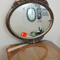 SPECCHIO OVALE CORNICE IN LEGNO