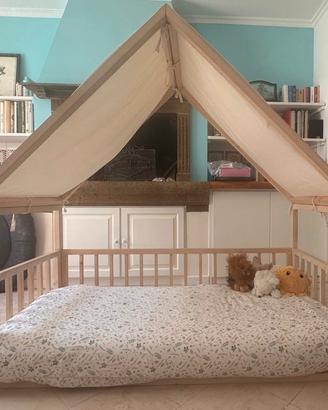 Letto montessoriano a casetta "ETTOMIO"