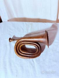 Antica tromba inglese in ottone