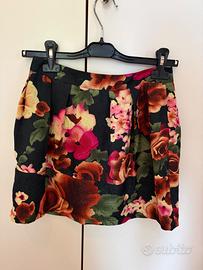 Mini gonna a pantalone floreale estiva