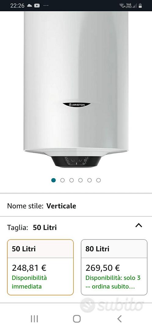 Scaldabagno Elettrico Ariston 50 Litri Pro1 Eco 50 V/5 EU