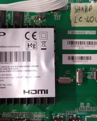 Sharp LC-40UG7252E mainboard