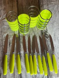 Portapsate con 10 coltelli da tavola