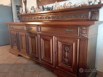 sala antica legno massiccio composta da 3 pezzi