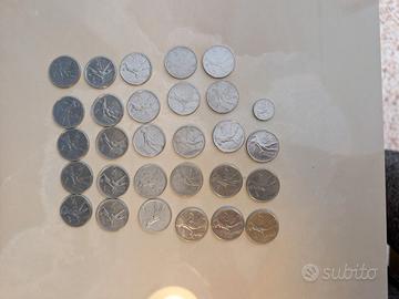 Monete da 50,100, 200,500,20,1000,10,1 lira