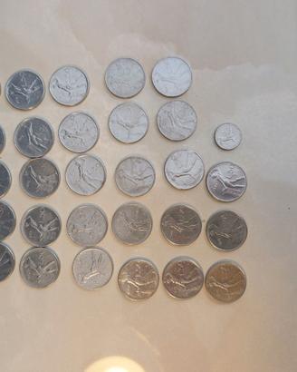 Monete da 50,100, 200,500,20,1000,10,1 lira