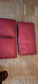 cuscini in vera  pelle rossi 