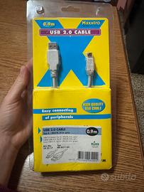 Cavo USB 2.0 Maxxtro Tipo A a Mini-B 0.9m - Grigio