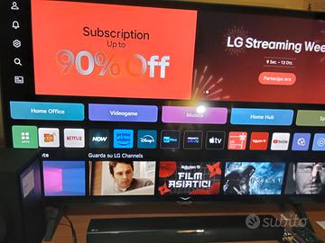 smart TV LG 55 thinQ compreso di cassa e lettore a