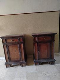 COMODINI LEGNO ANTICO LUIGI FILIPPO