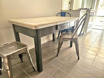 Tavolo cucina vintage piano marmo vero