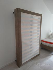 2 Strutture letto con doghe e rivestimento