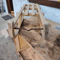 slittino in legno 