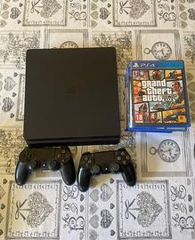 Ps4 slim 1 tb + 2 controller