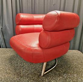 ALIVAR poltrona 421 pelle rossa di Elieen Gray