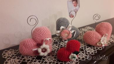 Portafoto cuore amigurumi