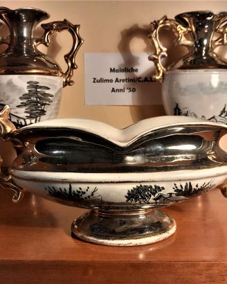 Maioliche ZULIMO ARETINI trittico anni '50