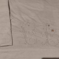 4 teli antichi copricuscino con iniziali 