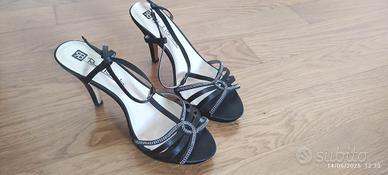 Sandali eleganti con strass 39 neri