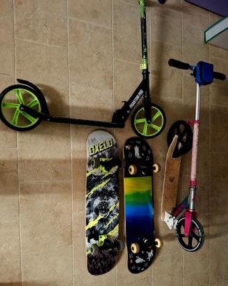 Monopattini e Skateboards