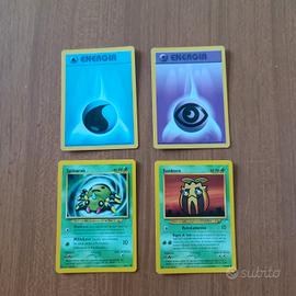 Lotto 4 Carte Pokémon Vintage - Sunkern & Spinarak