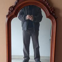 Specchio in legno massello color noce