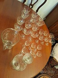 Servizio bicchieri di cristallo vintage 24 pezzi
