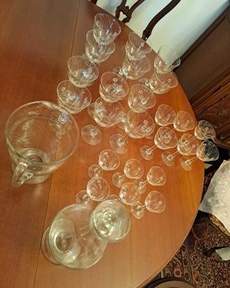 Servizio bicchieri di cristallo vintage 24 pezzi