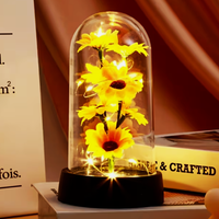 Cupola con girasole artificiale Lampada