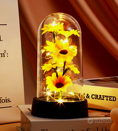 Cupola con girasole artificiale Lampada