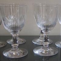 Gruppo di 6 Bicchieri in Cristallo Baccarat.  1920