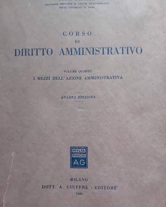 libro Corso di diritto amministrativo 1955