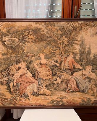 Arazzo Jacquard Vintage Stile Aubusson Scena Galan