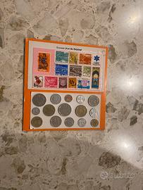 Set di monete e francobolli