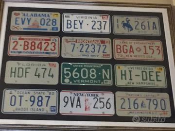 Quadro targhe americane