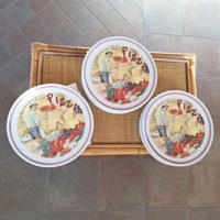 Set 10 piatti pizza decorati NUOVI