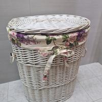 Cesto portabiancheria in vimini