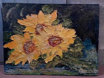 Tela “Girasoli nel Blu” di Principia Bruna Rosco