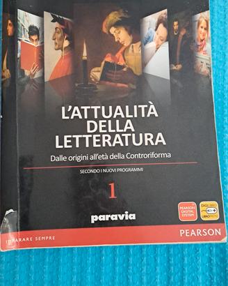 libro di italiano L'attualità della letteratura 1
