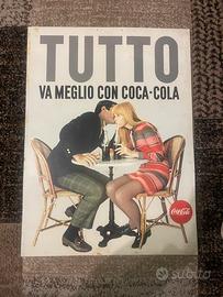Manifesto pubblicitario vintage di coca Cola