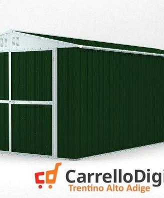 Box garage auto in Acciaio 327x611 verde scuro
