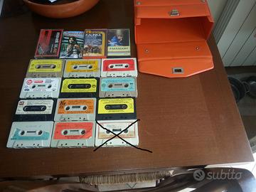 16MusicassettePiù1BorsaPortaMusicassetteArancioUsa
