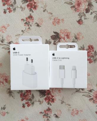 Caricabatterie Apple 20W Spina e Cavo Lightning