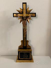 Crocifisso da tavolo cartapesta leccese