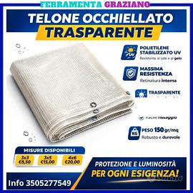Teloni occhiellato  retinato ultra resistente 