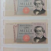 2 banconote 1000 lire di Giuseppe Verdi 