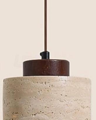 Coppia lampade a sospensione in travertino 12x16cm
