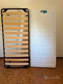 Materasso e rete in doghe