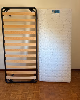 Materasso e rete in doghe
