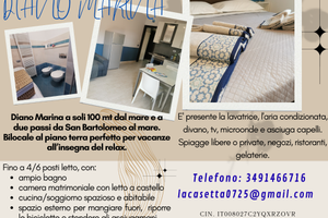 100mt dal mare, bilocale piano terra Diano Marina